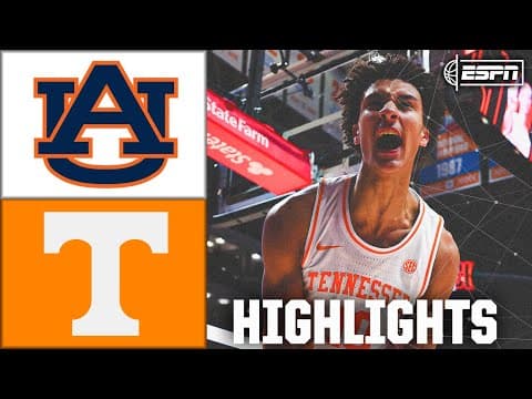 Auburn Tigers vs. Tennessee Volunteers | Full Game Highlights | ESPN College Basketball