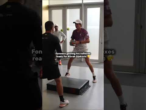 Preparing for Djokovic, João Fonseca style ⚡️🇧🇷 #rolandgarros