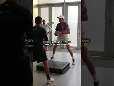 Preparing for Djokovic, João Fonseca style ⚡️🇧🇷 #rolandgarros