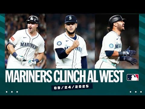 BEST IN THE WEST! 🙌 The Mariners are AL West champs for the first time since 2001! 🤩