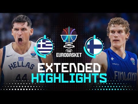 3rd Place Game: Greece 🇬🇷 vs Finland 🇫🇮 | Extended Highlights | FIBA EuroBasket 2025