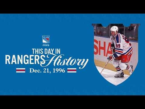 This Day in Rangers History: Wayne Gretzky's Three Assist Night