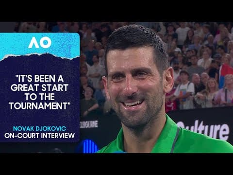 Novak Djokovic On-Court Interview | Australian Open 2026 Third Round
