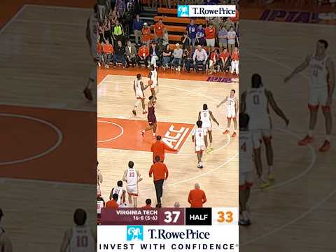 AJ at the buzzer 🚨 #virginiatech #hokies #accbasketball #collegebasketball #basketball #sports