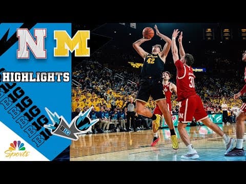 No. 5 Nebraska vs. No. 3 Michigan | COLLEGE BASKETBALL HIGHLIGHTS | 1/27/26 | NBC Sports