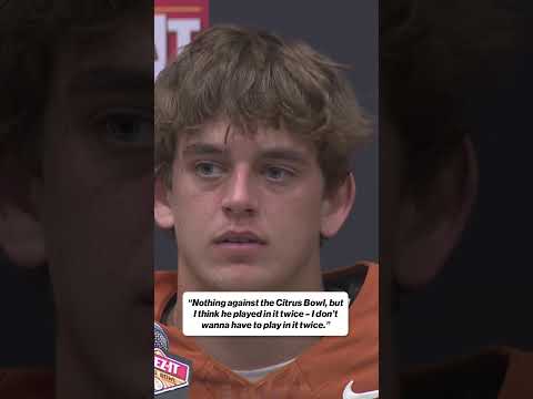 Arch had Sark laughing after he threw shade at the Citrus Bowl 😂 #texas #archmanning