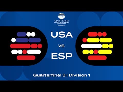 Quarter-Final 3 | United States vs Spain | World Aquatics Women’s U16 Water Polo Championships 2024