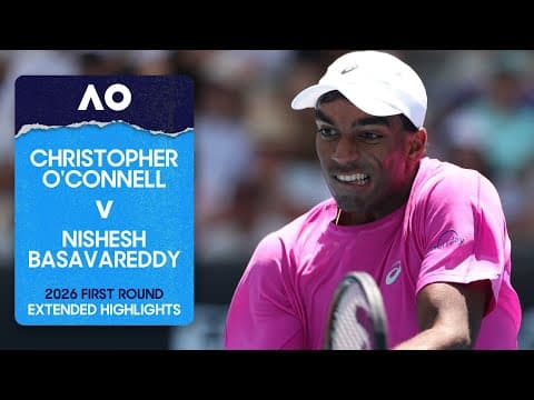 Christopher O'Connell v Nishesh Basavareddy Extended Highlights | Australian Open 2026 First Round