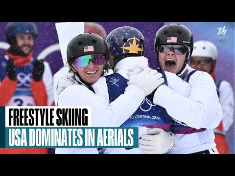U.S. dominates in mixed team aerials for back-to-back gold