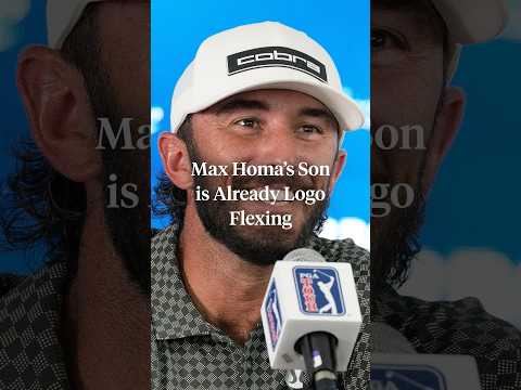 Max Homa’s son is already logo flexing on his classmates 😂