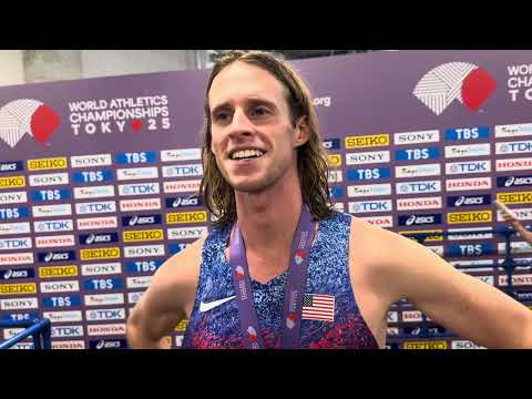 Cole Hocker after winning 2025 world title in 5000m