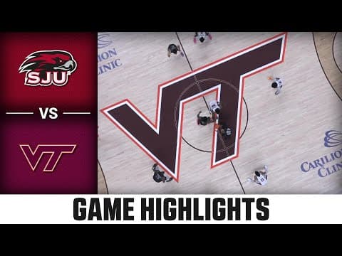 St. Joseph's vs. Virginia Tech Game Highlights | 2025-26 ACC Men's Basketball