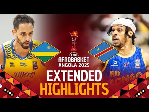 Rwanda 🇷🇼 vs Congo DR 🇨🇩 | Extended Highlights | #AfroBasket 2025