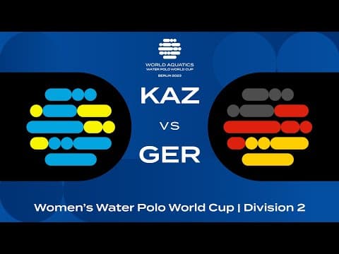 LIVE | Kazakhstan vs Germany | Women's Water Polo World Cup 2023 | Berlin