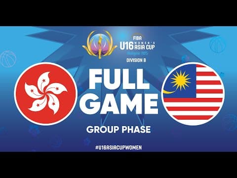 LIVE - Hong Kong, China v Malaysia | FIBA U16 Women's Asia Cup 2025 - Division B | Group Phase