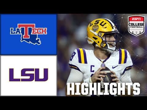 Louisiana Tech Bulldogs vs. LSU Tigers | Full Game Highlights | ESPN College Football