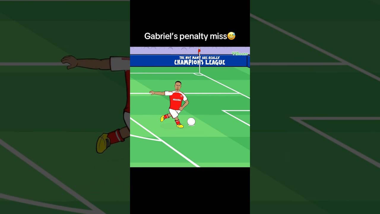 Gabriel’s penalty miss😅 #championsleague #psg #arsenal
