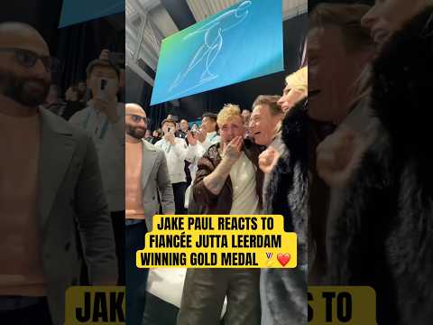 Jake Paul reacts to fiancée Jutta Leerdam winning GOLD MEDAL 🏅