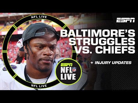 Ravens looked 'COMPLETELY UNPREPARED' in loss to Chiefs 🗣️ + Jackson & Madubuike injuries | NFL Live