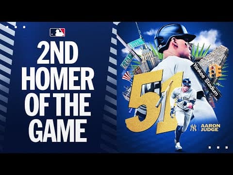ALL RISE AGAIN! ⬆️ Aaron Judge's second home run of the game is No. 51 on the season! 💪