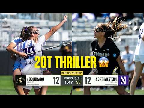 Final minute, full 2OT from Northwestern-Colorado lacrosse quarterfinal marathon