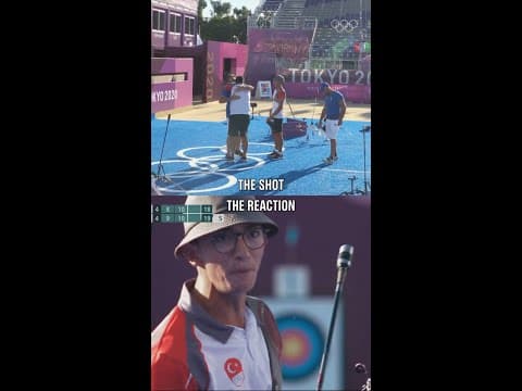 Mete Gazoz doing his magic. ✨ He won Türkiye's first gold in #Archery at #Tokyo2020  #Olympics
