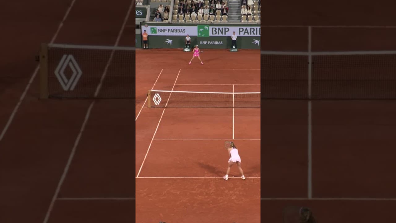 Cirstea's epic moment 🎾👀 #RolandGarros #tennis #cirstea #andreeva #skills