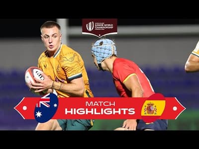 High scoring BATTLE 💪 | Australia v Spain | World Rugby Junior Championship 2026 | Match Highlights