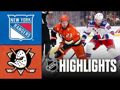 Rangers vs. Ducks | NHL Highlights | January 19, 2026