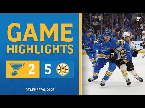 Game Highlights: Bruins 5, Blues 2