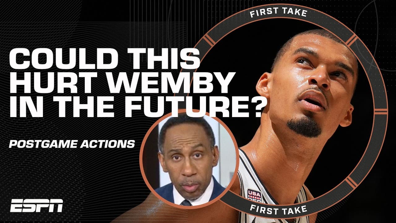 Stephen A. sends a WARNING to Victor Wembanyama after not shaking hands 🗣️ | First Take
