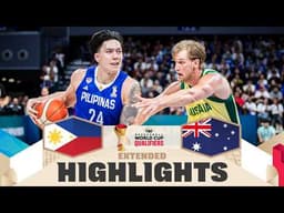 Philippines 🇵🇭 v Australia 🇦🇺 | Extended Highlights | FIBA Basketball World Cup 2027 Asian Qualif.