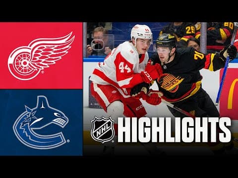 Red Wings vs. Canucks | NHL Highlights | December 08, 2025