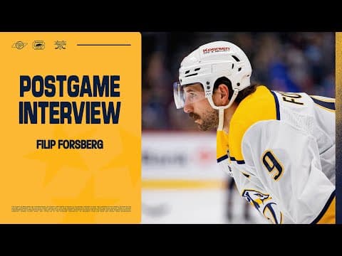 Filip Forsberg Postgame Interview - Dec. 13th