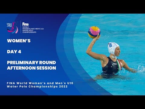 Day 4 PRELIMINARY ROUND 2 | Afternoon Session | Women's U16 Water Polo Championships 2022