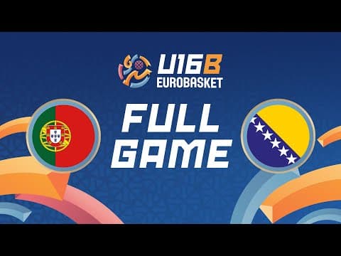 LIVE - Portugal v Bosnia and Herzegovina | FIBA U16 EuroBasket 2025 Division B | Quarter-Finals