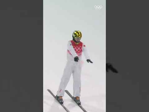 When Qi Guangpu soared to his first Olympic gold in men’s aerials at #Beijing2022! 🥇🇨🇳  #Olympics