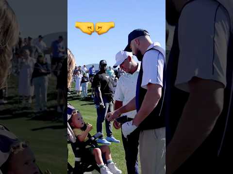 Travis Kelce meets Brooks Koepka’s family ❤️
