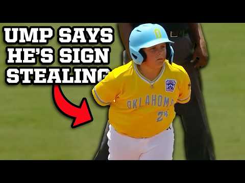 Little League teams gets warned by the umpire for stealing signs, a breakdown