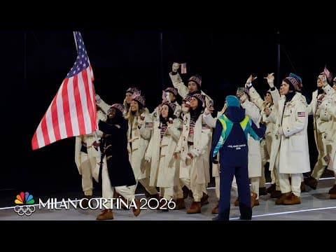 Erin Jackson leads Team USA into Opening Ceremony | Winter Olympics 2026 | NBC Sports