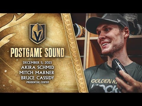 🎥 POSTGAME SOUND: Schmid, Marner & Cassidy