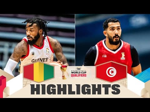 Guinea 🇬🇳 v Tunisia 🇹🇳 | Highlights | FIBA Basketball World Cup 2027 African Qualifiers