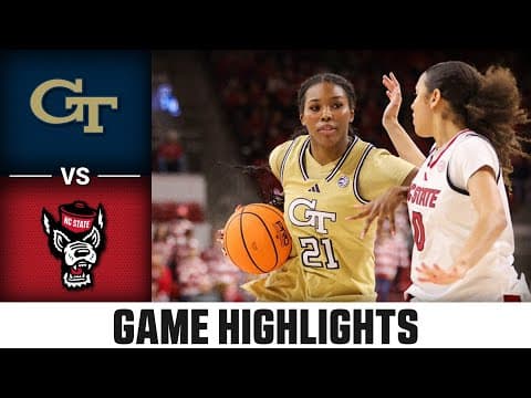 Georgia Tech vs. NC State Game Highlights | 2025-26 ACC Women's Basketball