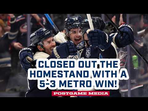 Blue Jackets Close Out Homestand with a 5-3 METRO WIN Over the Flyers! 💪 | Postgame Media