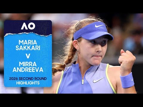 Maria Sakkari v Mirra Andreeva Highlights | Australian Open 2026 Second Round