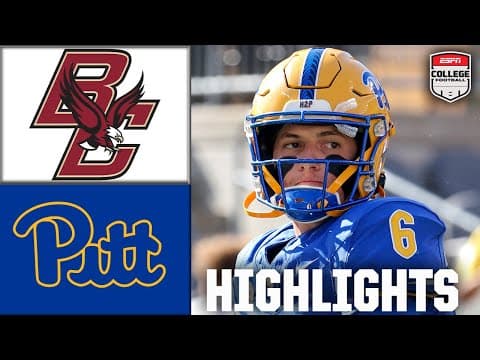 Boston College Eagles vs. Pittsburgh Panthers | Full Game Highlights | ESPN College Football