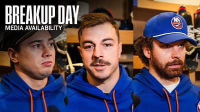 New York Islanders 25-26 Breakup Day Availabilities - Alexander Romanov, JG Pageau & Ilya Sorokin
