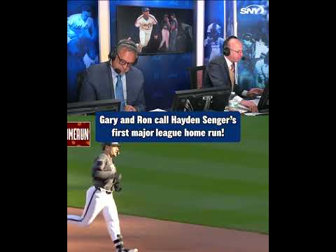 "HAYDEN SENGER WITH HIS FIRST MAJOR LEAGUE HOME RUN!" Gary and Ron had the call!🎙