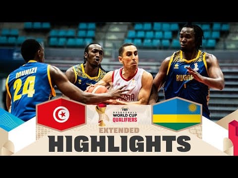 Tunisia 🇹🇳 v Rwanda 🇷🇼 | Extended Highlights | FIBA Basketball World Cup 2027 African Qualifiers