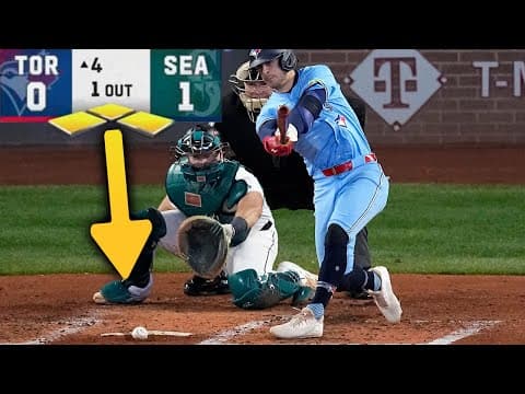 An IMPROBABLE DOUBLE PLAY for the Mariners to get out of a bases-loaded jam 😳 (FULL INNING)